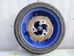 2002 Malaguti F15 Firefox 50 Front Wheel Rim Axle Oem Assembly Brake Rotor Disc. Fixed Price $150.00.