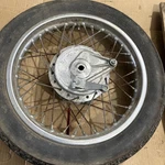 Rear Wheel Assembly With Brake 1980-1982 Honda Twinstar 81. Fixed Price $98.00.