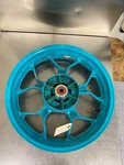 2023 Yamaha Mt 03 Cyan Rear Back Wheel Rim 17"X4". Fixed Price $171.00.