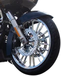 Coastal Moto Fits Atlantic 3D Front Wheel 21X3.5 Chrome For Harley '08+ Fl. Fixed Price $1099.95.