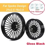 21X3.5 16X3.5 Fat Spoke Cast Wheels For Harley Dyna Fxdf Fxdwg Wide Glide 08-17. Fixed Price $599.99.