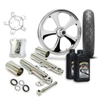 Rc 21" Nitro Wheel Tire & Complete Chrome Front End Package Harley 14-19 Flh. Fixed Price $2599.95.