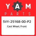 5VY-25168-00-P2 Yamaha Cast Wheel, Front 5VY2516800P2, New Genuine Oem Part. Fixed Price $934.91.