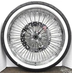 Dna Mammoth 52 Chrome Fat Daddy Spoke 21" 18" Wheels Set Harley Flh Package. Fixed Price $1999.00.