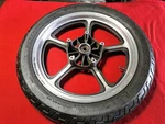Honda 1985 1986 VT1100C Shadow Oem Front Wheel Rim With Like New Tire. Fixed Price $95.00.