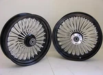 Dna Mammoth 52 Black Fat Spoke Wheels 18X3.5 Front / Rear Set Softail Fl Harley. Fixed Price $1449.95.
