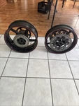 14 Yamaha Yzf R1 Front Rear Back Rims Wheels Rotors Hub Black Oem. Fixed Price $500.00.