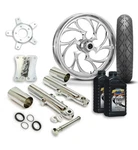 Rc 21" Shifter Wheel Tire & Complete Chrome Front End Package Harley 14-19 Flh. Fixed Price $2599.95.