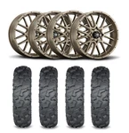 Itp Hurricane 18" Bronze Wheels And Blackwater Evolution Tires 34X10-18. Fixed Price $2335.10.