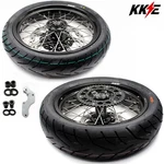 Kke 17" Supermoto Wheels Tires For Suzuki DRZ400S 2000-2025 DRZ400E Black. Fixed Price $1049.00.