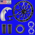Harley Davidson Touring 21" Fat Front Tire Kit Mission" Made The Usa. Fixed Price $3678.00.