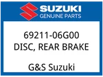 Suzuki Oem Part 69211-06G00 Disc,rear Brake. Fixed Price $292.11.