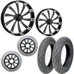 Rc Cypher Eclipse 21/18 Front Rear Wheel Package Set Tires Rotors Harley Flh/t. Fixed Price $3899.95.