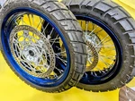 Suzuki DRZ400SM 17" Front Rear Excel Blue Wheelset Back Rim. Fixed Price $979.00.