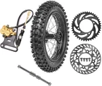 Rear 80/100-12 Wheel Tire Rim 3.00-12 Disc Brake Kawasaki Pit Bike KLX110 KX65. Fixed Price $174.64.