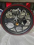 New Yamaha YZF-R3 Motorcycle Front Rim & Bearings Black W/red Stripe. Fixed Price $275.00.