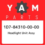 1D7-84310-00-00 Yamaha Headlight Unit Assy 1D7843100000, New Genuine Oem Part. Fixed Price $888.36.