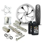 Rc 21" Drifter Wheel Tire & Complete Chrome Front End Package Harley 14-19 Flh. Fixed Price $2599.95.