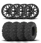 Itp Hurricane 12" Matte Wheels And Blackwater Evolution Tires 26X9-12. Fixed Price $1481.22.
