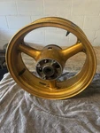 2003-2004 Kawasaki Ninja ZX6R ZX636C Rear Wheel Back Rim (straight). Fixed Price $65.00.