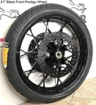 Harley 21" Black Prodigy Front Wheel Metzeler Tire Rotor 08-23 Street Glide Fltr. Fixed Price $1699.00.