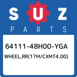 64111-48H00-YGA Suzuki WHEEL,RR(17M/CXMT4.00) 6411148H00YGA, New Genuine Oem Par. Fixed Price $325.76.
