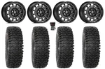 Valor V17 15" Wheel Black/mi +10MM 37" RC500 Tires Polaris Ranger 1500&XPEDITION. Fixed Price $2243.36.