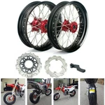 17" For Honda Supermoto Wheel Complete Set Rims Hubs Rotors CRF250 CRF450 X. Fixed Price $649.30.