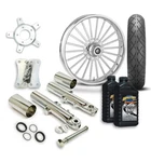 Rc 21" Illusion Wheel Tire & Complete Chrome Front End Package Harley 14-19 Flh. Fixed Price $2599.95.