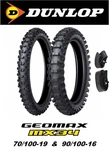 Dunlop MX34 Geomax 70/100-19 & 90/100-16 Tire Set +tubes Big Wheel Honda Suzuki. Fixed Price $131.08.