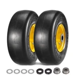 Maxauto Flat Free Lawn Mower Tires, 9X3.50-4, Yellow Steel. Fixed Price $70.88.