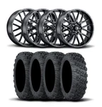 Itp Hurricane 20" Matte Black Wheels And Versa Cross Xtr Tires 33X10-20. Fixed Price $2453.86.