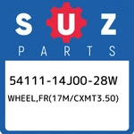54111-14J00-28W Suzuki WHEEL,FR(17M/CXMT3.50) 5411114J0028W, New Genuine Oem Par. Fixed Price $892.09.