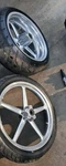 Harley Davison Rocker Stock Front And Back Tire With Good Tread Set. Fixed Price $750.00.