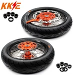 Kke 17'' Supermoto Wheels Tires Set Fit Ktm Exc Sx Xc-f Xcw 125-530CC 2003-26. Fixed Price $1049.00.