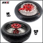 Kke 17" Supermoto Tire Wheels Rims Fit Honda CRF250R 2014-2026 CRF450R 2013-2026. Fixed Price $1049.00.