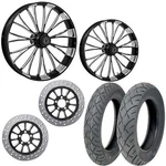 Rc Dynasty Eclipse 21/18 Front Rear Wheel Package Set Tires Rotors Harley Flh/t. Fixed Price $3899.95.