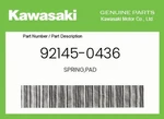 Kawasaki Genuine Spring,pad 92145-0436. Fixed Price $10.24.