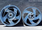12-20 Suzuki Boulevard M109 109R Vzr 1800 Chrome Wheels 5 Spoke Exchange Program. Fixed Price $1295.00.