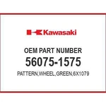 Kawasaki PATTERN,WHEEL,GREEN,6 56075-1575 Oem New. Fixed Price $27.67.