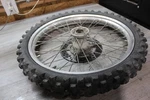 2002 Suzuki RM85 Front Wheel Rim 17X1.40 Dented. Fixed Price $89.96.