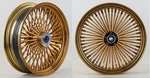 Dna Gold Mammoth 52 Fat Spoke Wheels 18X3.5 Front & Rear Harley Flst Softail. Fixed Price $2494.56.