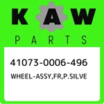 41073-0006-496 Kawasaki Wheel-assy,fr,p.silve 410730006496, New Genuine Oem Part. Fixed Price $1543.56.