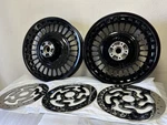 Harley Oem Touring Road Glide Cvo Wheels Bright Black 2009-2020 W/3 Rotors. Fixed Price $1150.00.