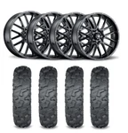Itp Hurricane 18" Matte Wheels And Blackwater Evolution Tires 34X10-18. Fixed Price $2109.39.