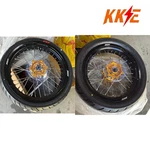 Kke 17'' Supermoto Wheels Tire Fit Suzuki DRZ400E 00-04 DRZ400S 2000-2024. Fixed Price $779.00.