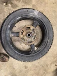 00,01,02 Kawasaki ZX-6R Rear Wheel, 41073-1659-E7. Fixed Price $75.00.
