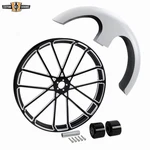 30X3.5"CNC Front Wheel Rim Dual Disc Hub Fender Fit For Harley Touring 1997-2013. Fixed Price $1259.99.