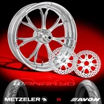 Performance Machine 18 X 5.5 Paramount Chrome Front Wheel Kit Harley Touring Pm. Fixed Price $2463.35.