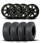 Itp Hurricane 14" Black Wheels And Terra Hook Tires 27X9-14. Fixed Price $1554.00.